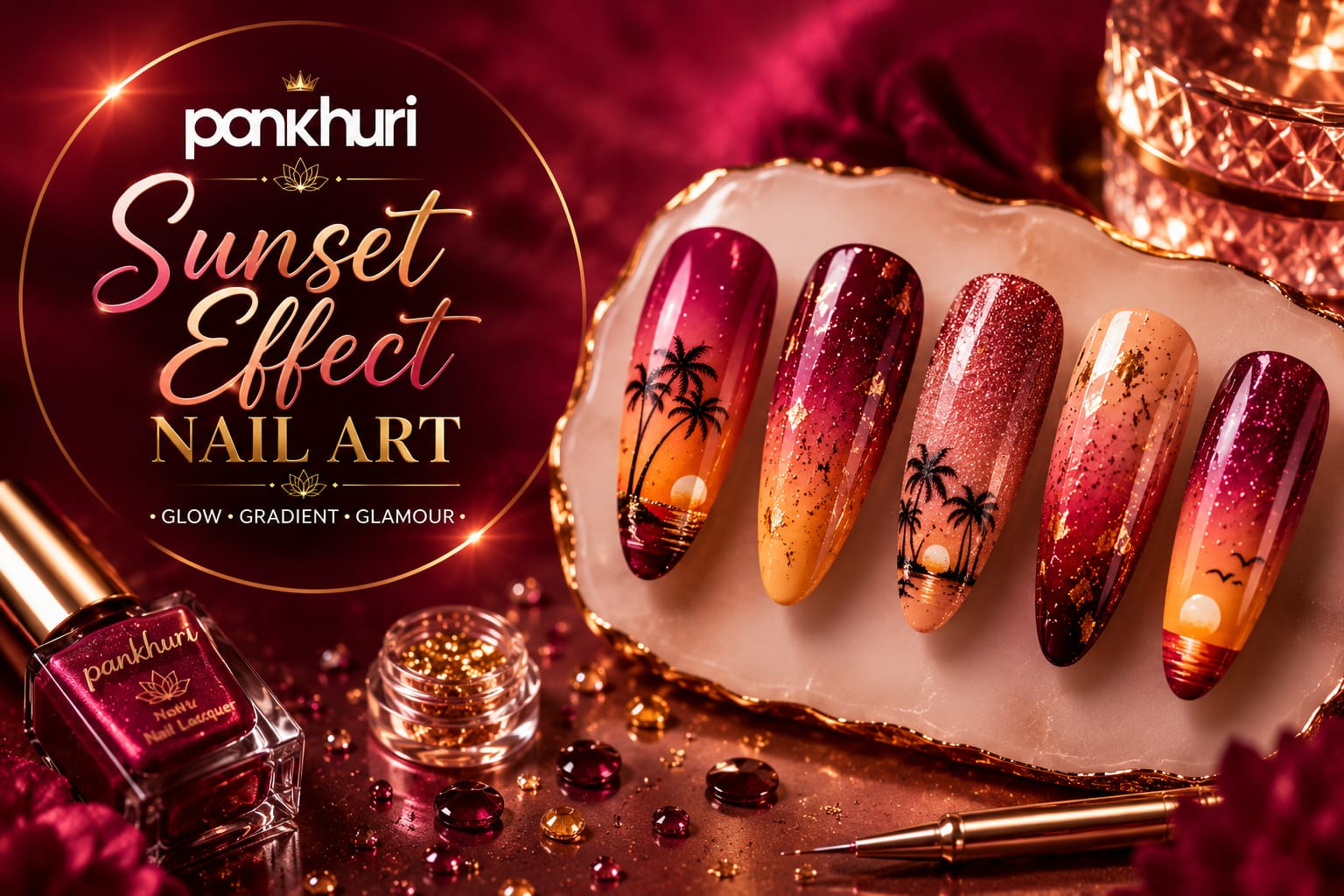 Sunset Effect Nail Art Masterclass